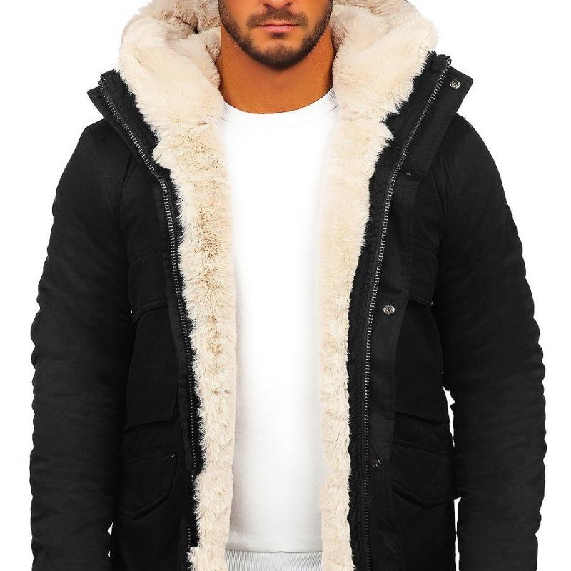 Order surge fur integrated hooded jacket thickened warm jacket wish imitation leather fleece cotton coat