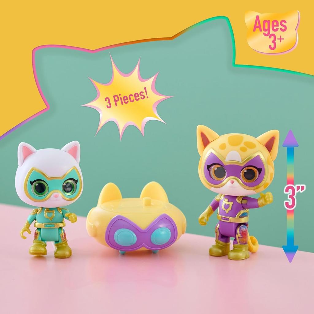 Just Play Disney Junior Super Kitties Super Charged Bitsy & Sparks Figure Set (Ages 3+) [Parallel Import]