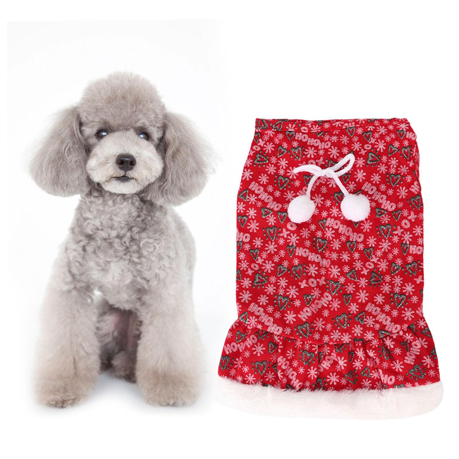 

Зимняя рождественская милая красная одежда для собак юбка для маленьких собак куртка для щенков одежда наряд одежда XS