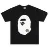Unisex tričko Bavlna Oversize Velká velikost BAPE Velká hlava opice Černá Bílá A Bathing Ape