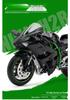 Chuanqi H2R Motorcycle Simulation Model with Base - Decorative Toy