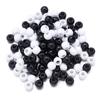 6 8 10 12 14 16mm Acrylic Beads Black White Solid Color Large Hole Round Loose Beads For Jewelry Making DIY Necklace Bracelet