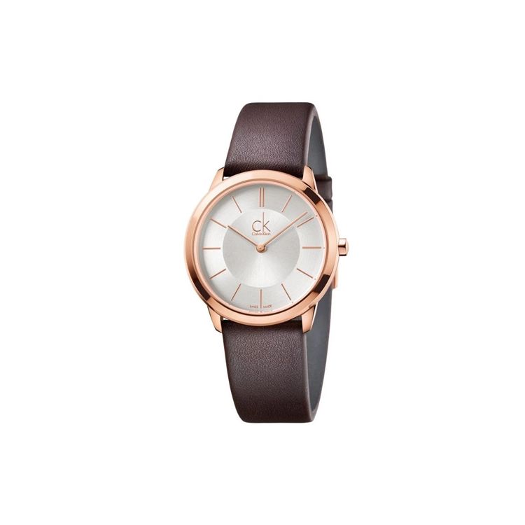 

Calvin Klein Quartz Watch Leather Strap 35mm Silver Dial 30m Water Resistant Unisex watches K3M226G6 Silver Dial
