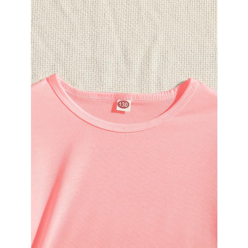Girls Crewneck Short Sleeve T-Shirt, "Sunshine State of Mind" Floral Letter Print Trendy Casual Summer Tee