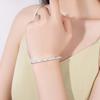 Fashion 925 Silver Adjustable Bracelets For Women Vintage Elegant Geometric Shiny Frosted Bangle Party Jewelry Gifts