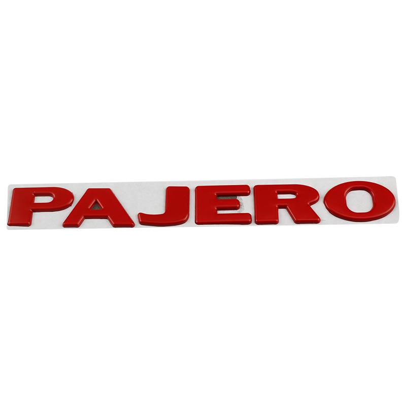 Car Metal Rear Trunk Side Door Letters Words Logo Badge Emblem Decals Sticker For Mitsubishi PAJERO Styling Auto Accessories QS1