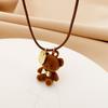 Adorable Brown Plush Bear Pendant Necklace Fashion Accessory for Kids Teens And Lovely Styles Trendy Women Ladies