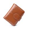 Bifold Genuine Large Easy To Retro Brown Women's Wallet, Leather, Capacity, Use,