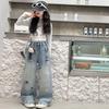 Girls' Cartoon Wide-Leg Jeans - Stylish Spring/Autumn Pants 2026