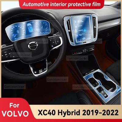 Do VOLVO XC40 Hybryda 2019-2022 Samochodowy Wnętrze Konsola Środkowa Ekran Folia Ochronna Przeciwzarysowaniom Naklejka Naprawcza Akcesoria