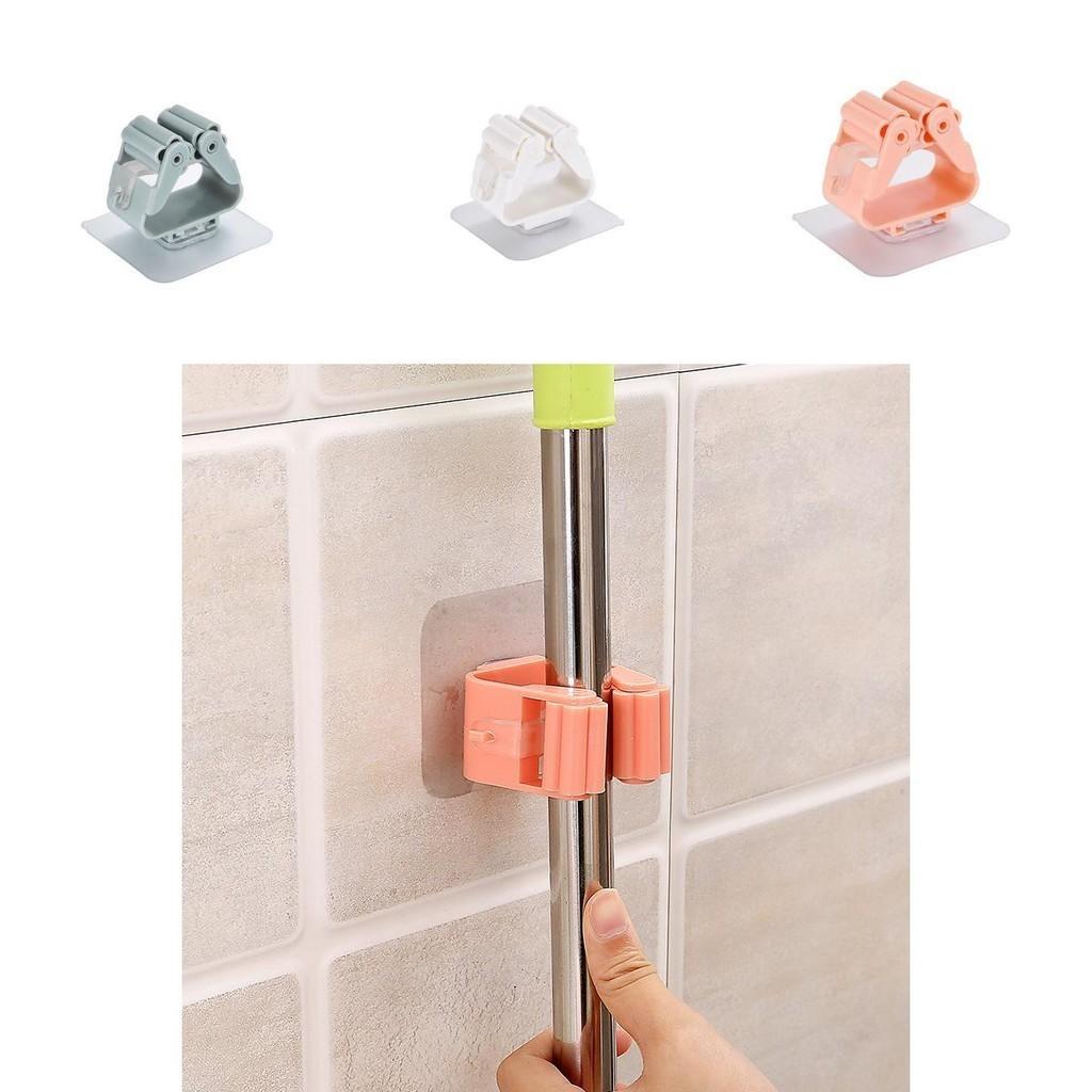 Functional Wall Mounted Mop Organizer Holder Featuring Space-saving Broom Hanger Design