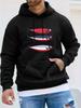 Three Sardines Fun Seafood Foodie Vintage American Style T-Shirt Print Streetwear Casual Sport Outdoor Unisex Hoodie Long Sleeve Sweatshirt Unisex Top