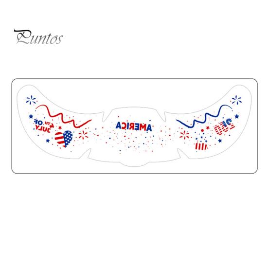 Holiday Tattoo Stickers Waterproof Freckle Tattoos Stickers, USA Flag Face for Independence Safe Skin Decals Day, Patriotic Temporary Body Art