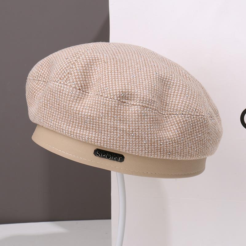 Autumn and Winter Fashion Plush Beret Children Show Their Faces Small Painter Hat Versatile Big Head Circumference Newsboy Hat