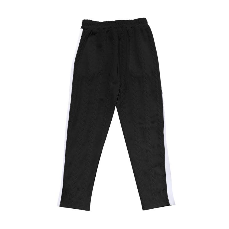 New Men's Fashionable Jacquard Button Casual Trousers Thickened Four Seasons Models Trousers