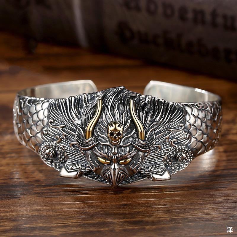 Retro Men's Personality Domineering Roc Bird Exaggerated Wide Open Bracelet