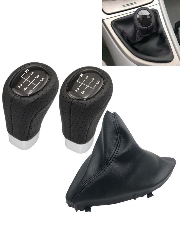 5/6 Speed Gear Shift Knob Shifter Lever Stick Gaiter Boot Cover Cars Accessories for BMW 1 Series E81 E82 E87 E88 2003-2013