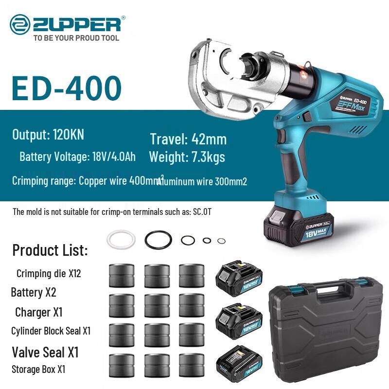 ZUPPER Cordless Electric Hydraulic Crimping Pliers CN plug (adapter included)