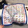 Fashion Square Fashion Foreign Style Small Silk Scarf Women'S Headband Decorative Scarf Dual-Purpose Small Square Scarf New Scarf