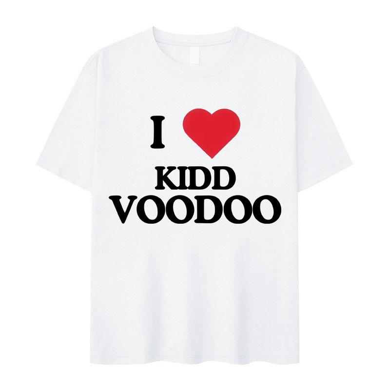 I Love Kidd Voodoo Album Tour 2025 Pattern Tshirt Summer Mens Women Hiphop Classic Pure Cotton Hot Sale Pop Tshirt Teenagers
