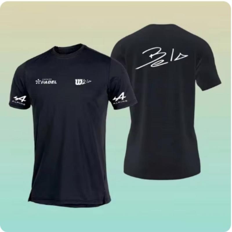 2024 Sommer Locker Herren Tennis T-Shirt Mode Einfarbig O-Ausschnitt Kurzarm T-Shirt Atmungsaktiv Schnelltrocknend Sport Match Top