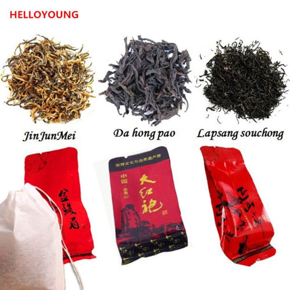 12 Bags Black Tea Assorted Pack Jinjunmei Lapsang Souchong Dahongpao