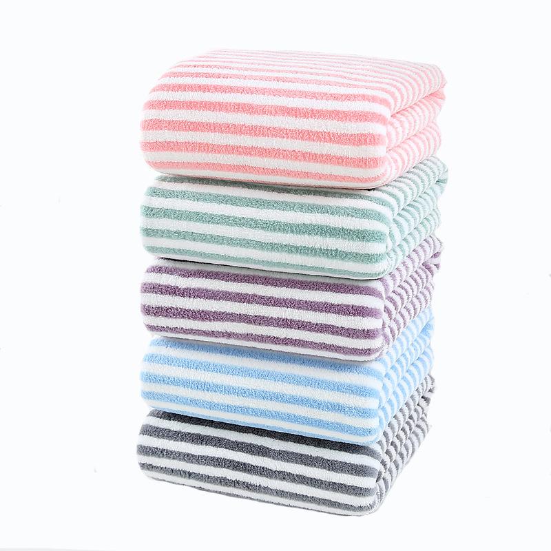 Warp-knitted High-density Stripe Thickened Soft Absorbent Towel