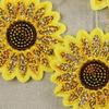10 Piece Sunflower Embroidery Sequin Patch Repair Clothes Badges Clothing Decoration Accessories