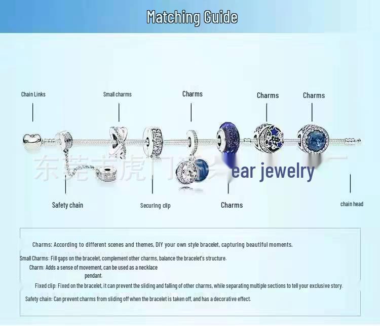 Evropský a americký horký prodej Náramek ve stylu Pandora ve stříbrné barvě ve tvaru srdce pro ženy s elegantním hadím řetízkem