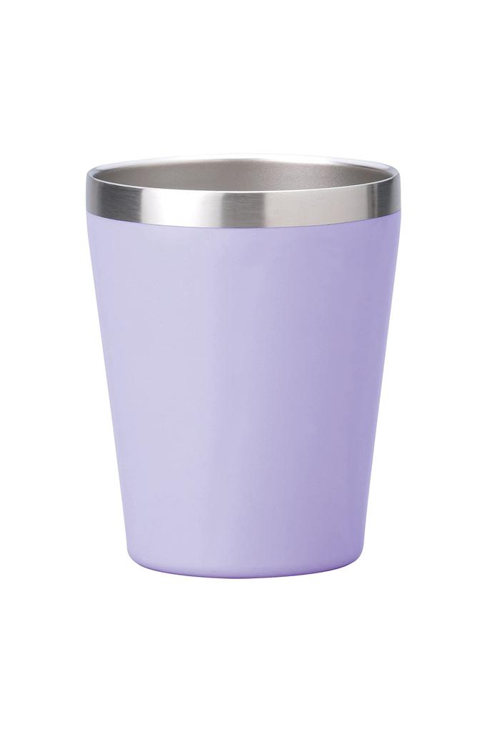 Vacuum Insulated Stainless Steel Tumbler 360ml Double Layer Convenience Store Coffee Cup Mug Thermal/Cold (Matte Purple)