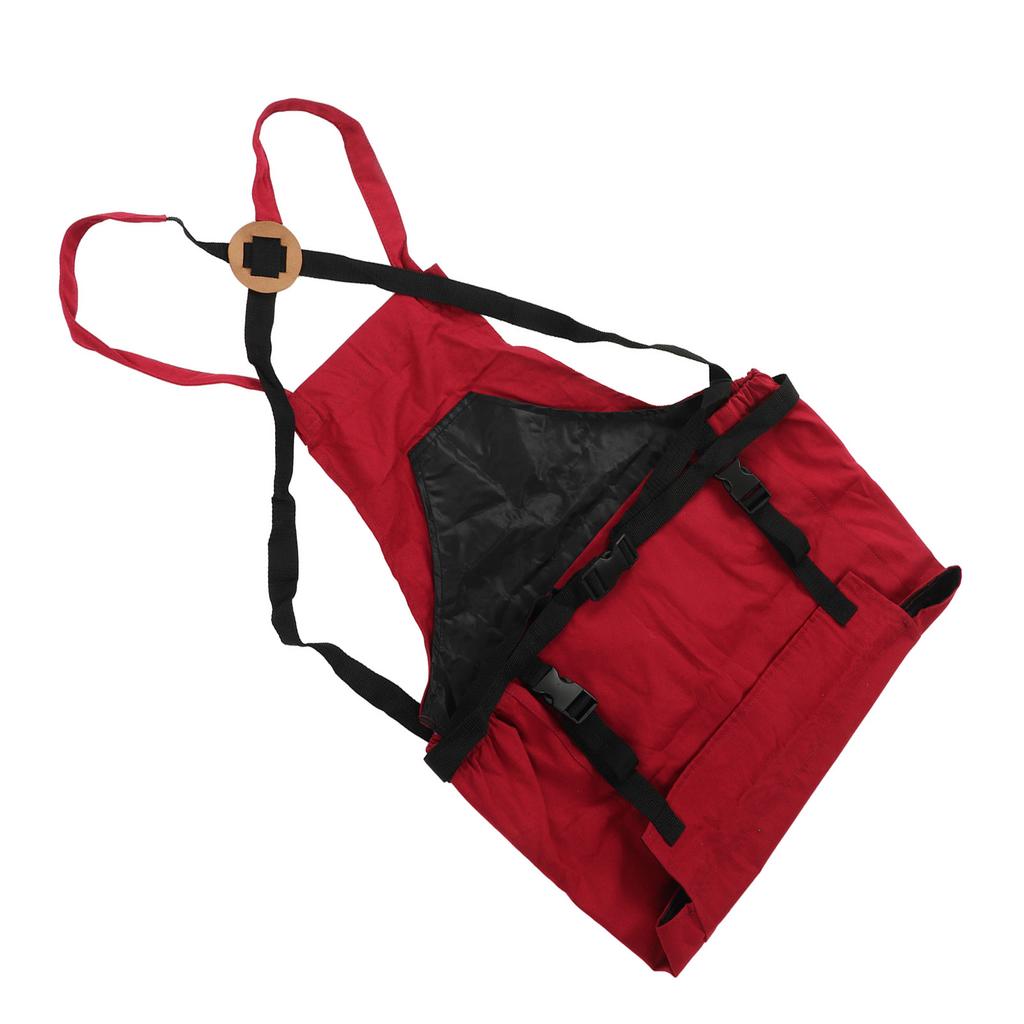 Vegetable Fruit Picking Apron Outdoor Planting Fruit Picking Bag Garden Flower Protective Apron Red