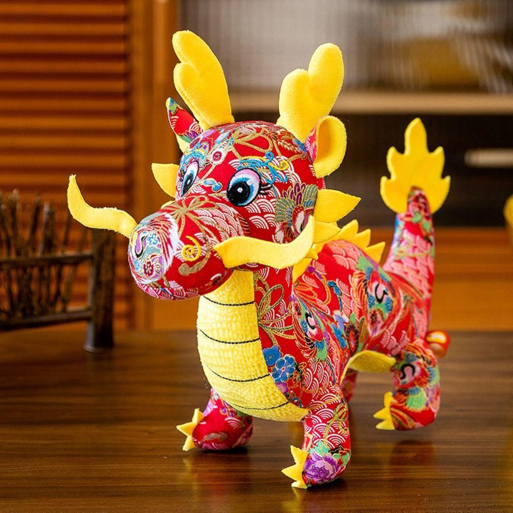 Chinese Dragon Zodiac Dragon Stuffed  Toys Cartoon Chinese Dragon Mascot  Children