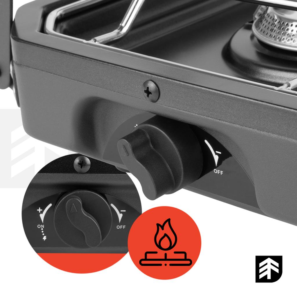 Epifit Spark500 Double Gas Camping Stove with Grill Plate