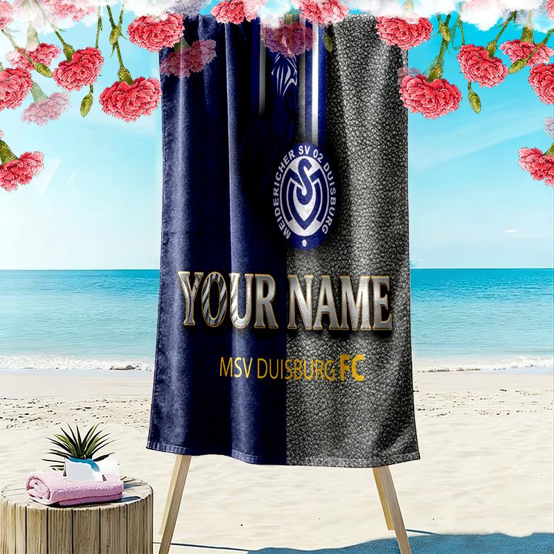 Msv Duisburg Custom Name Print Beach Towel Large Soft Quick Dry Towel For Beach Camping Swimming
