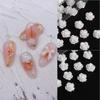 White Aurora Camellia Nail Art Jewelry Acrylic Resin Flowers Design Elegant Wedding Charms Accessories Rhinestone Decor