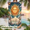 Celestial Dreams Stars Theme Quick Dry Beach Towel Custom Name Text Print Large Sand Resistant Towel Beach Vacation