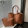Women's Bag Large Capacity Soft Leather Tote Bags Casual Versatile Single Shoulder Handbag Mommy Handbags 2026 Autumn and Winter