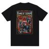 Gun and Rose Pattern Printed Tshirt Retro Rock Band Streetwear Summer Printed Pure Cotton Harajuku Retro Shortsleeved