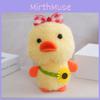Cute Animal Plush Backpack Toy With Checkered Bow And Sunflower Decor For Children And Teens