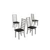 Chaises de salle à manger - MUVOE - Lot de 4 - Métal - Cuir PU - Gris