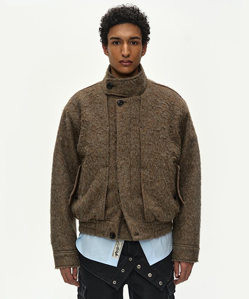 ADSB ANDERSSON BELL Linus Harrington Wool Jacket (Brown/Grey)