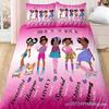 American Black Girl Duvet Cover Set,Black Girl Magic Bedding Set Full Size,Cute Little Afro Black Princess Comforter Cover Sets