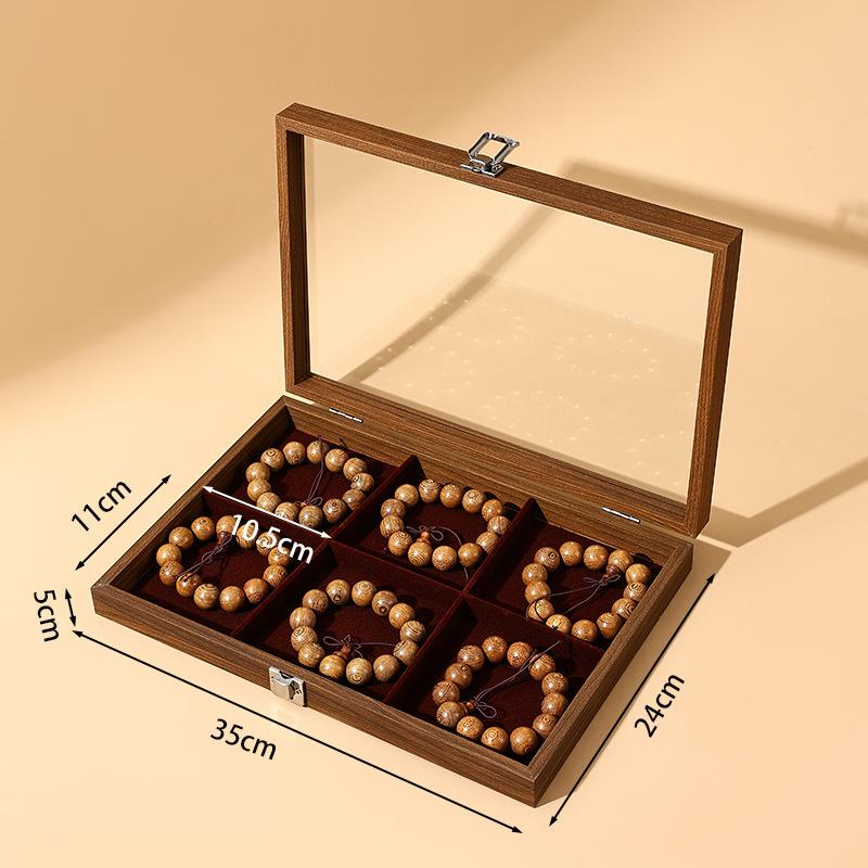 Dust-proof Sunroof with Lid Bracelet Storage Box Buddha Beads Cultural Play Bracelet Collection Box Buddha String Bracelet Jewelry Box