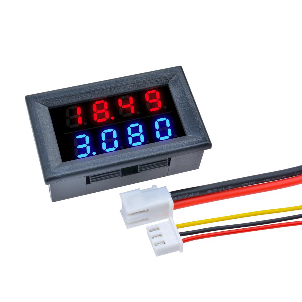 0.28" 4-Bit DC 0-100V 10A Voltmeter Ammeter Blue+Red LED Amp Volt Meter Gauge 0.28" 4-Bit DC 0-100V 10A Voltmeter Ammeter Blue+Red LED Amp Volt Meter Gauge