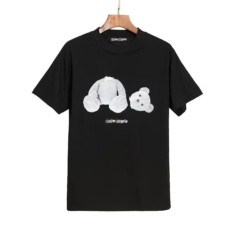 Manufacturer wholesale tide brand angel severed head teddy bear printed T-shirt loose men and women ins couple letter short sleeves