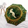 Forest Fox Elegance: Unique Decorative PlateUmbrella, Portable 3-Fold Umbrella for Men & Women,Christmas Gift ES342
