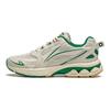 Li Ning Fuyiao 2.0 Klasyczne Retro Podwójna Amortyzacja Stabilne Wsparcie Trwałe Antypoślizgowe Niskoprofilowe Buty do Biegania Buty do biegania dla kobiet Perłowo-Białe ARXU002-5