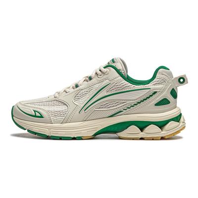 Li Ning Fuyiao 2.0 Classic Retro Double Cushioning Stable Support Durable Non-Slip Low-Top Running Shoes Women Running Shoes Pearl-White ARXU002-5