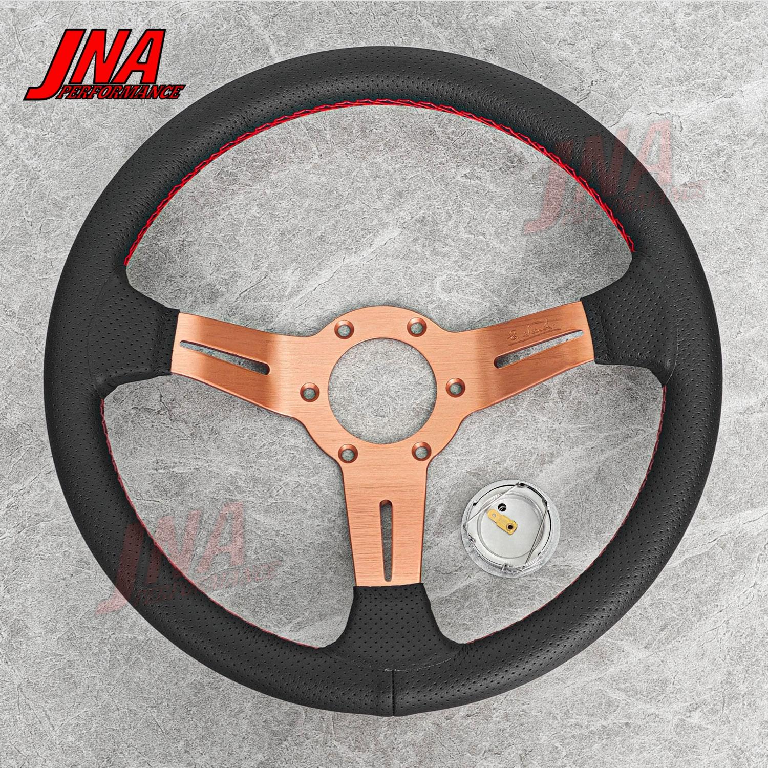 320MM JDM Classic Leather Steering Wheel Deep Dish Sports Steering Wheel PC-ST18 коричневый