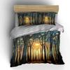 Glowing Forest with Swirls. Bedding Sets Duvet Cover Sets Duvet Covers Pillowcases(1 * Duvet Cover 2 * Pillowcases, Without Duvet Insert)